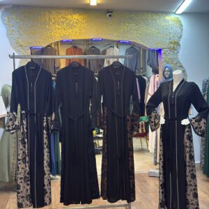 Embroidered Lace Abaya | Modern Woman’s Abaya | Classy Eid Dress