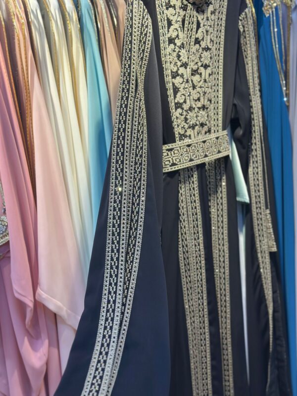 Bold Royal Abaya | Turkish Statement Sleeve Dress | Luxury Modest Wear - Image 5