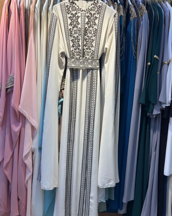 Bold Royal Abaya | Turkish Statement Sleeve Dress | Luxury Modest Wear - Image 4