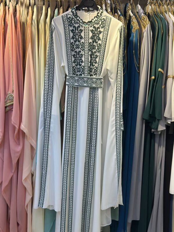 Bold Royal Abaya | Turkish Statement Sleeve Dress | Luxury Modest Wear - Image 3