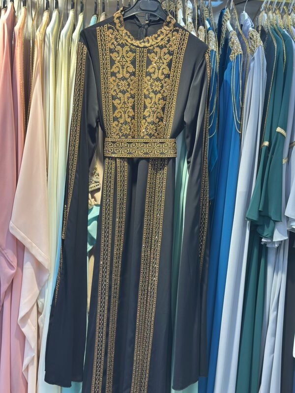 Bold Royal Abaya | Turkish Statement Sleeve Dress | Luxury Modest Wear - Image 6